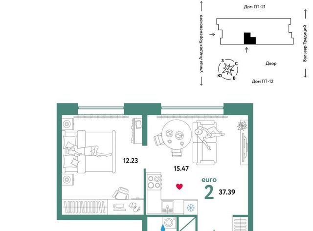 г Тюмень р-н Калининский ул Андрея Кореневского 3 фото