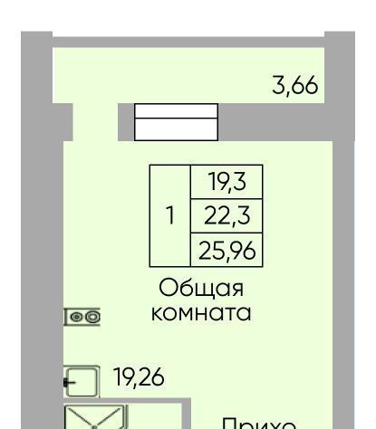 квартира г Ростов-на-Дону р-н Пролетарский Александровка ЖК «Сиреневый квартал» фото 1