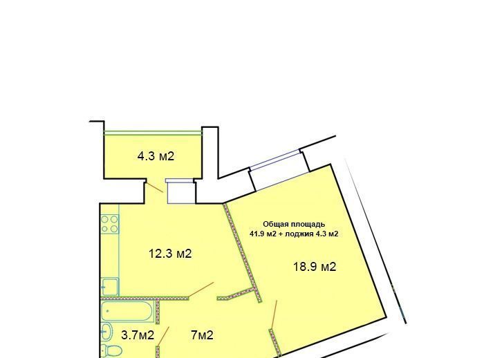 квартира г Кострома ул Евгения Ермакова 1к/2 фото 1