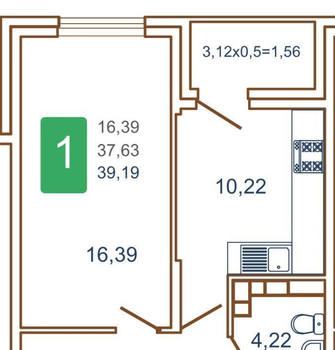 квартира г Краснодар р-н Прикубанский ул им. Кирилла Россинского 3/1 фото 1