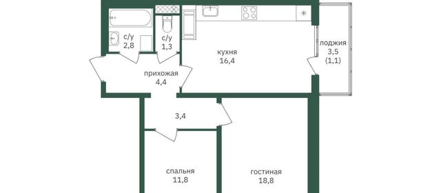квартира г Москва метро Лесопарковая ЖК «Зеленая вертикаль» 7 фото