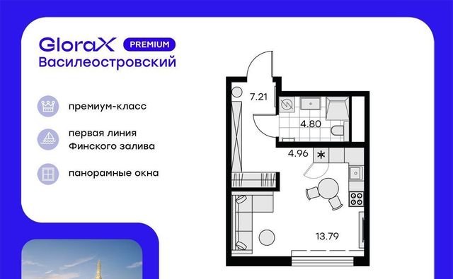 г Санкт-Петербург Морской пр-кт Крузенштерна ЖК Глоракс Премиум Василеостровский Зенит фото