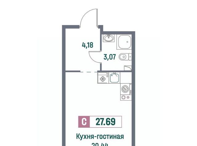 квартира г Мурино Западное Мурино ул Екатерининская 22/2 ЖК «Ленинградская перспектива» Девяткино фото