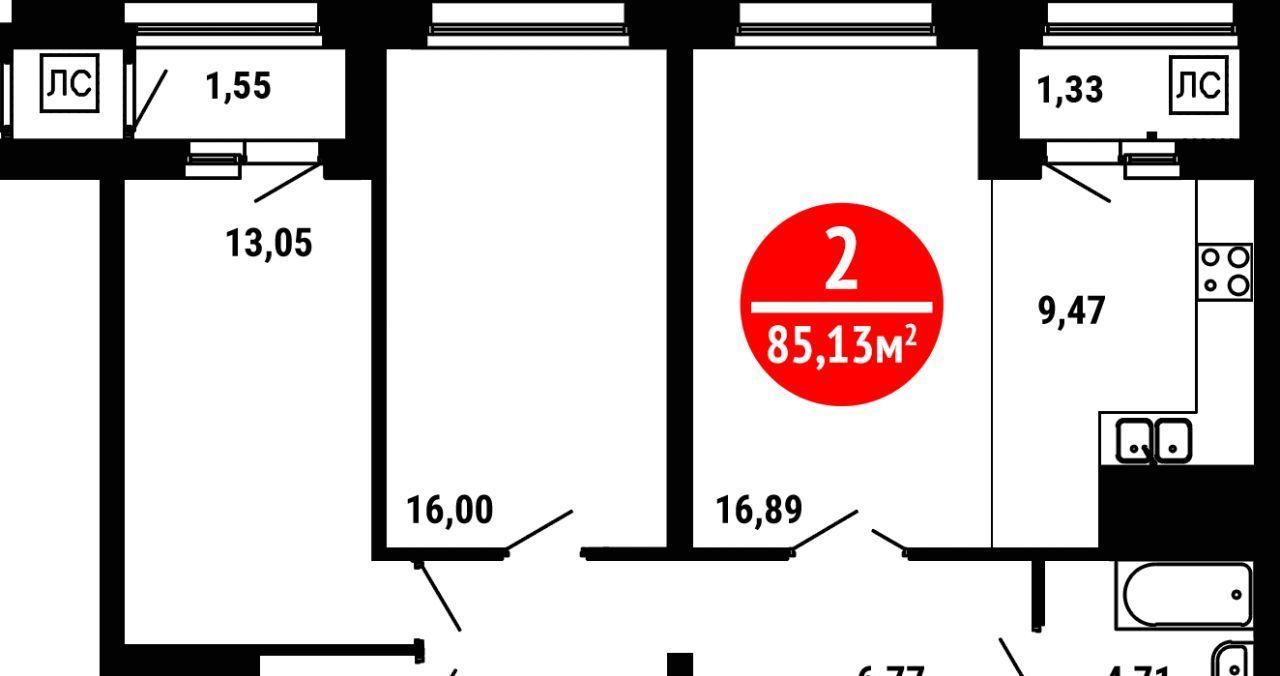 квартира г Уфа р-н Ленинский ул Природная 28/1 фото 1