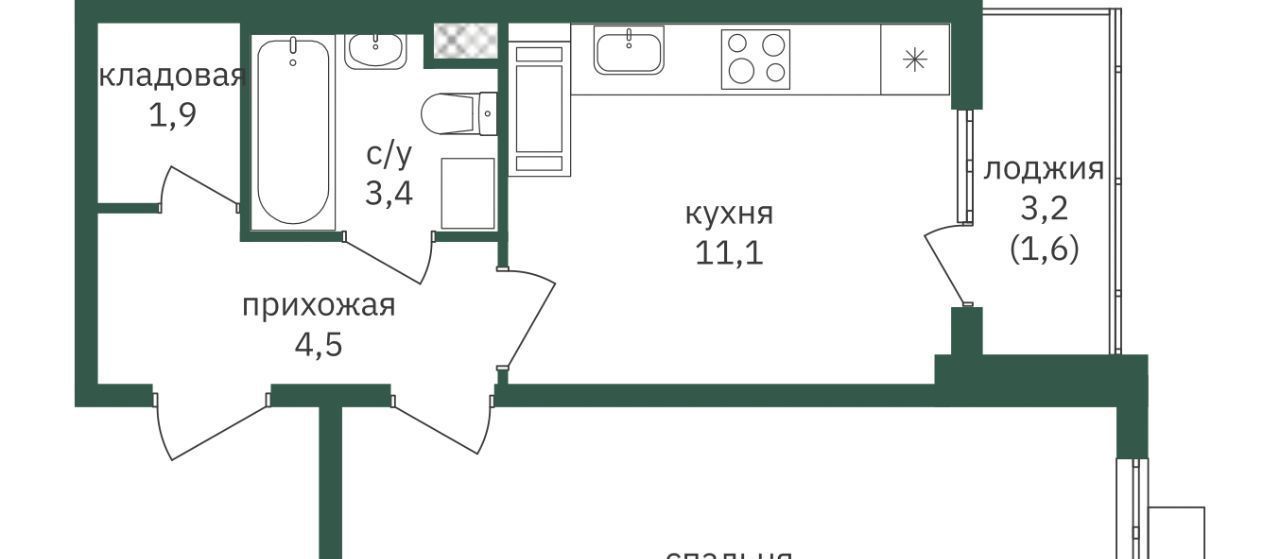 квартира г Москва метро Лесопарковая ЖК «Зеленая вертикаль» 5 фото 1