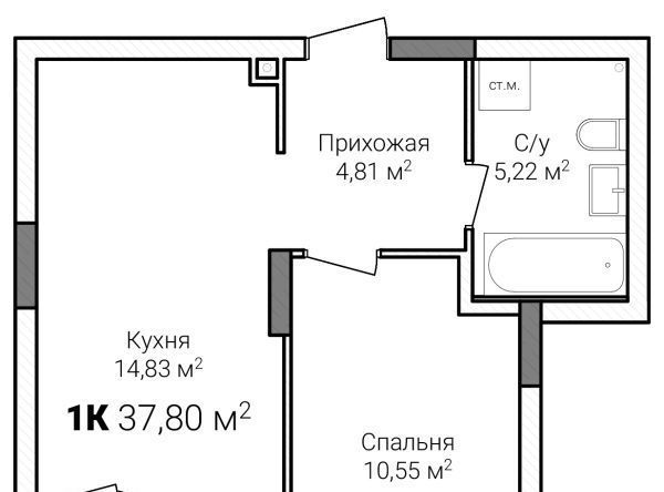 квартира г Нижний Новгород Горьковская ЖК Зенит-2 фото 1