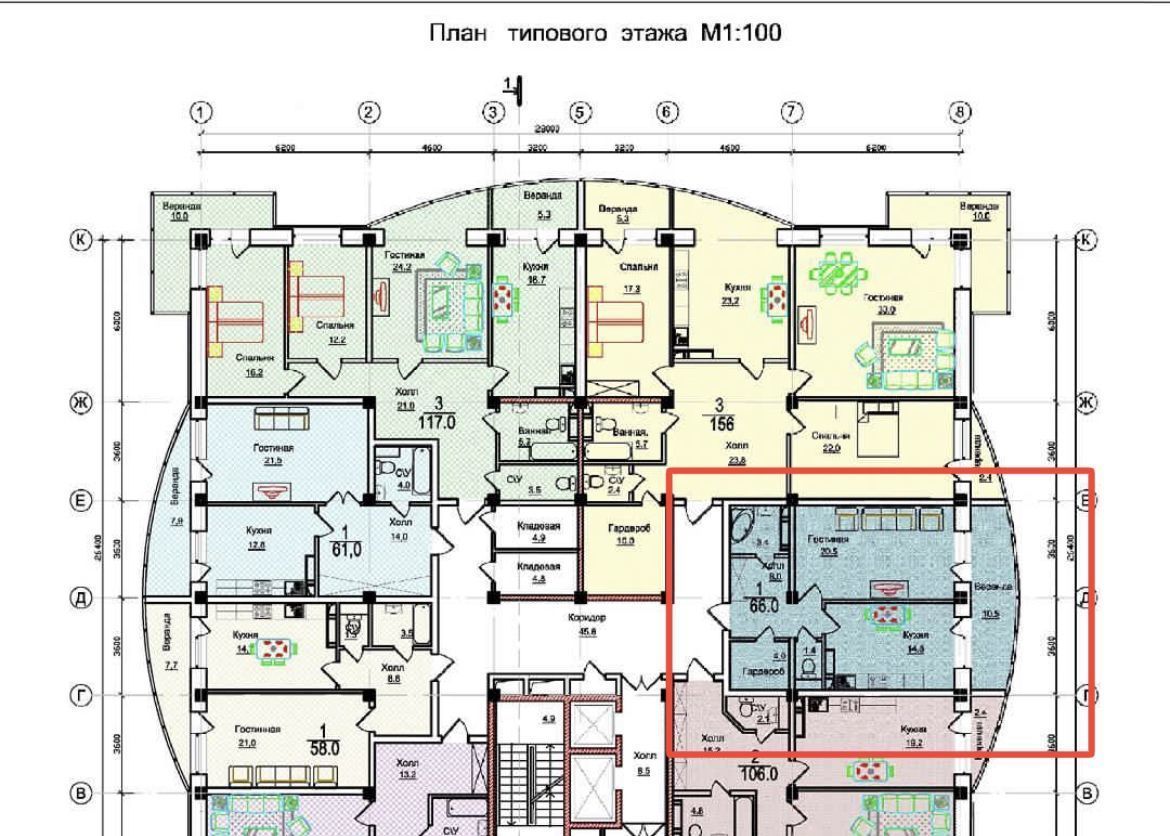 Продам двухкомнатную вторичку на проспекте Акулиничева 10 в городе Каспийске  66.0 м² этаж 8/12 10560000 руб база Олан ру объявление 86862397