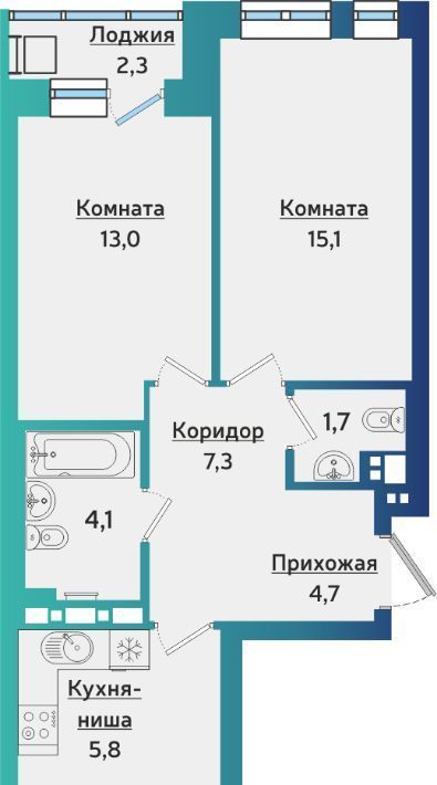 квартира г Ижевск р-н Индустриальный 10-й микрорайон Культбаза ЖК Васнецово 1 жилрайон фото 1