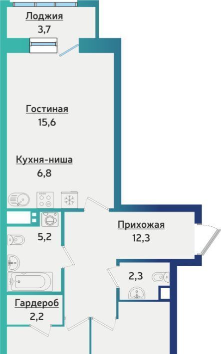 квартира г Ижевск р-н Устиновский ЖК Берша Сити фото 1