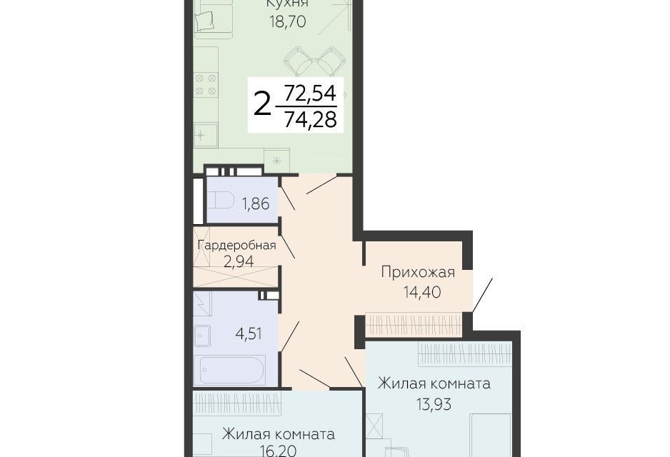 квартира г Воронеж р-н Левобережный ул Серова 4 фото 1