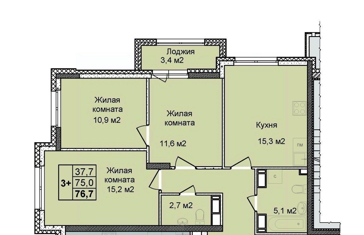 квартира г Нижний Новгород Горьковская ул Первоцветная 1 фото 1