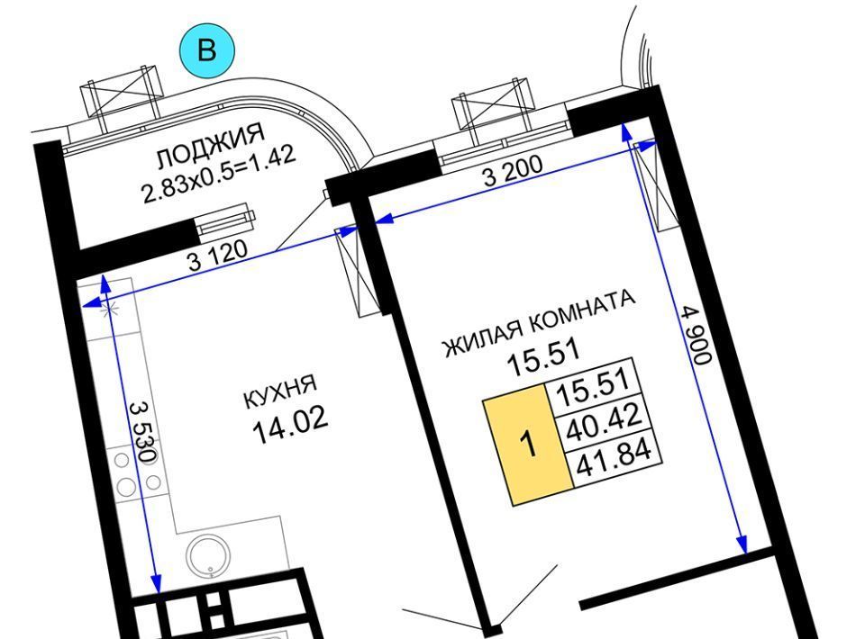 квартира г Краснодар р-н Центральный ул Новая ЖК Фонтаны Черемушки мкр фото 1