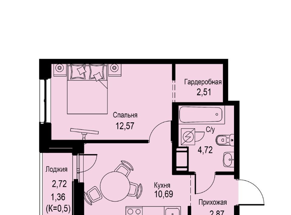 квартира г Кудрово Северное Кудрово ЖК Айди Кудрово 5 Улица Дыбенко, Заневское городское поселение фото 1