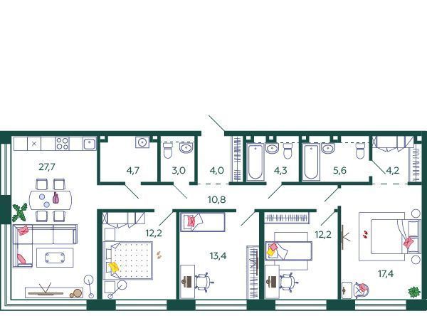 квартира г Москва метро Нагатинская Даниловский ЖК Шагал к 3 фото 1