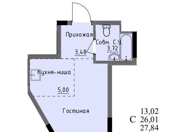 квартира г Ижевск р-н Первомайский проезд Ключевой 23а Поселок фото 1