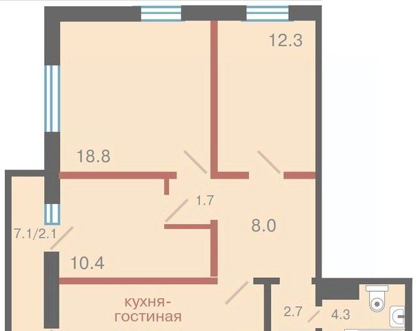 квартира г Красноярск р-н Кировский ул Апрельская 4б фото