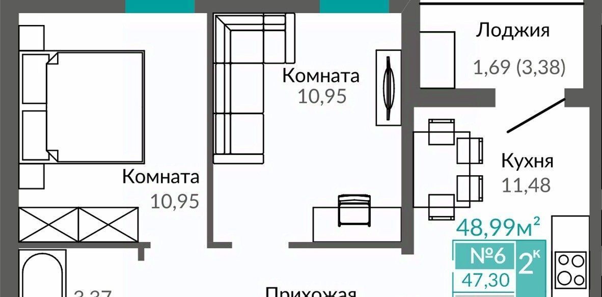 квартира г Симферополь Крымская Роза, Горизонты-1 жилой комплекс фото 1