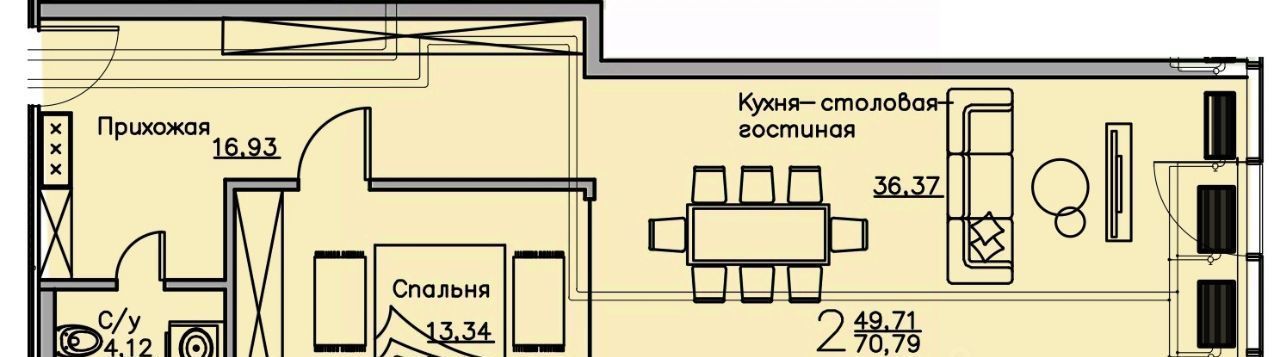 квартира г Воронеж р-н Ленинский ул Куколкина 18 фото 1