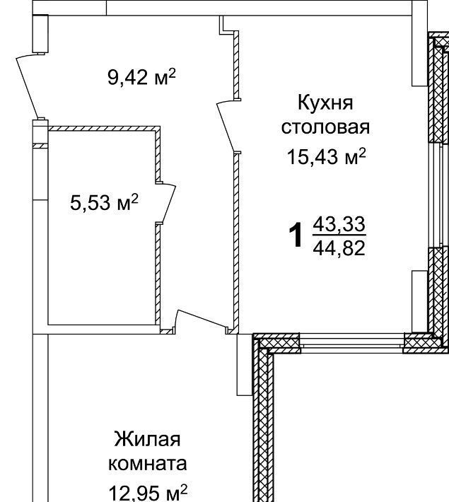 квартира г Нижний Новгород Горьковская ЖК «КМ Тимирязевский» фото 3