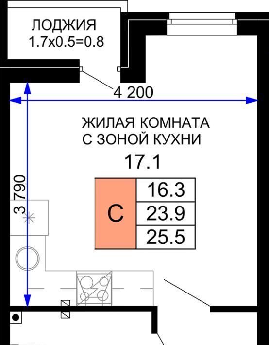 квартира г Краснодар р-н Прикубанский ул им. лётчика Позднякова 2/8 ЖК «Дыхание» Прикубанский округ фото 1