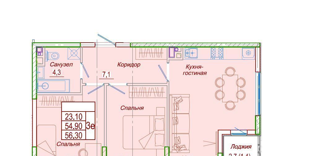 квартира р-н Анапский с Сукко ул Мирная 9 муниципальное образование, Анапа фото 1