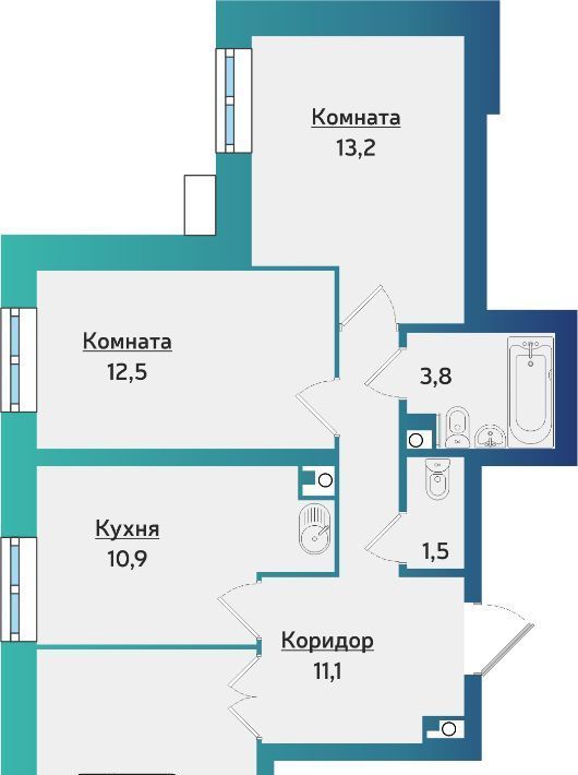 квартира г Ижевск р-н Индустриальный ул 40 лет Победы 123 фото 1