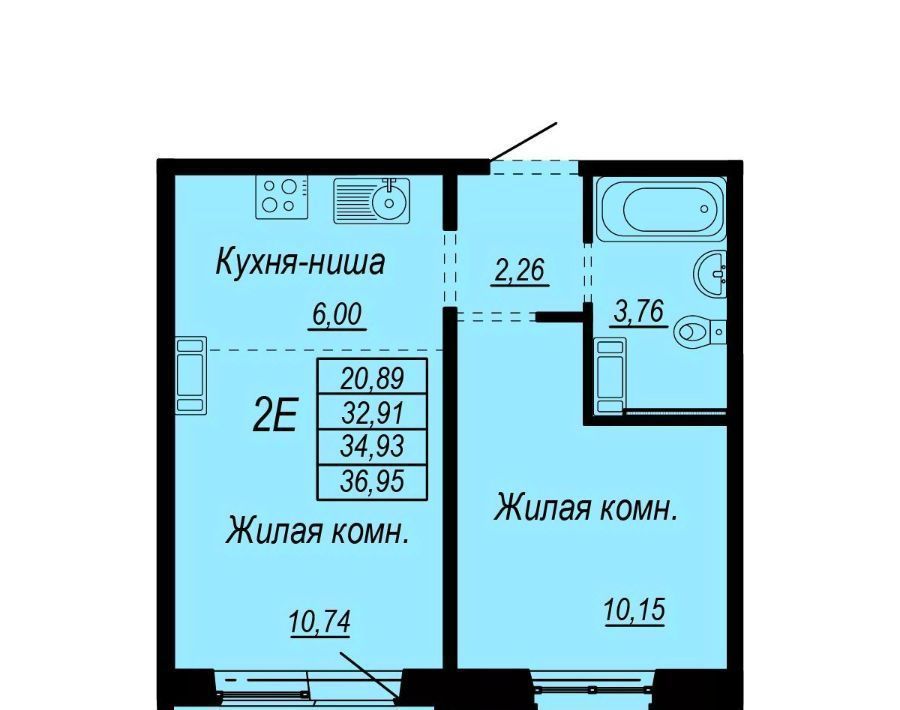 квартира г Хабаровск р-н Железнодорожный микрорайон «Берёзки» фото 1