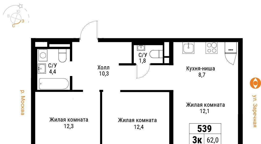 квартира г Москва метро Фили ул Большая Филёвская 3к/2 район Филёвский Парк фото 1