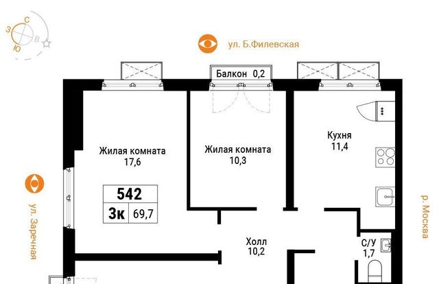 г Москва метро Фили ул Большая Филёвская 3к/4 район Филёвский Парк фото