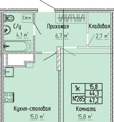 квартира г Тверь р-н Московский ул 15 лет Октября 52к/1 фото