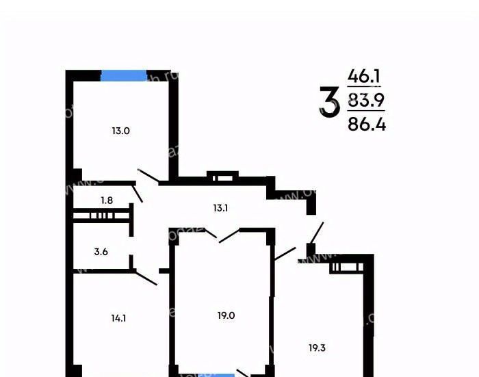 квартира г Воронеж р-н Коминтерновский ул Историка Костомарова 46/3 фото 1