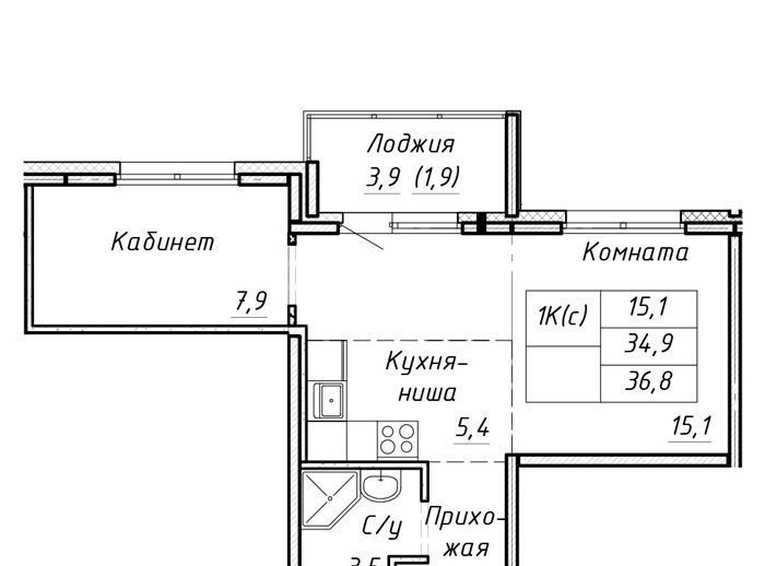 квартира г Барнаул р-н Индустриальный проезд Северный Власихинский 131к/3с фото 1