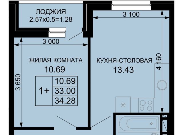 квартира г Краснодар р-н Прикубанский ЖК «Русские сезоны» Тихая Поляна фото