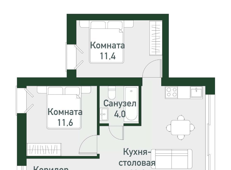 квартира р-н Сосновский п Западный р-н мкр Привилегия Кременкульское с/пос фото 1