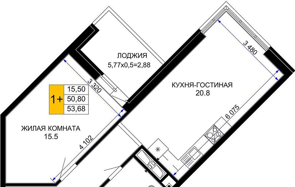 квартира г Краснодар р-н Прикубанский 2-я площадка ул Ветеранов 85 фото 1