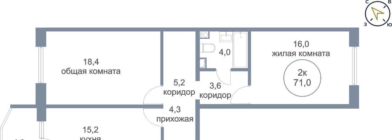 квартира городской округ Солнечногорск д Голубое б-р Парковый 2к/1 Нахабино фото 1