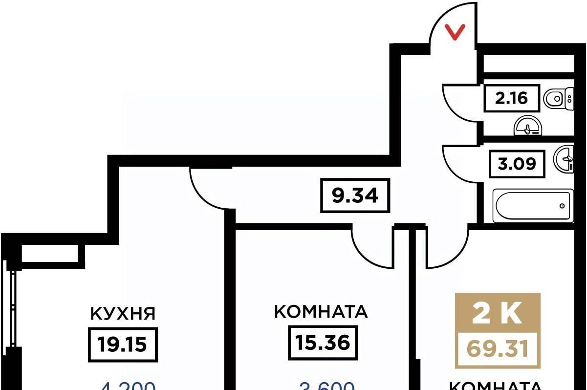 квартира г Краснодар р-н Прикубанский Школьный микрорайон ул Школьная 1 фото 1