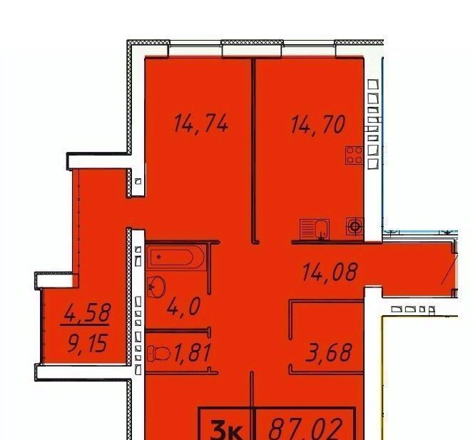 квартира г Иваново р-н Фрунзенский ЖК «Майские зори-2» фото 1