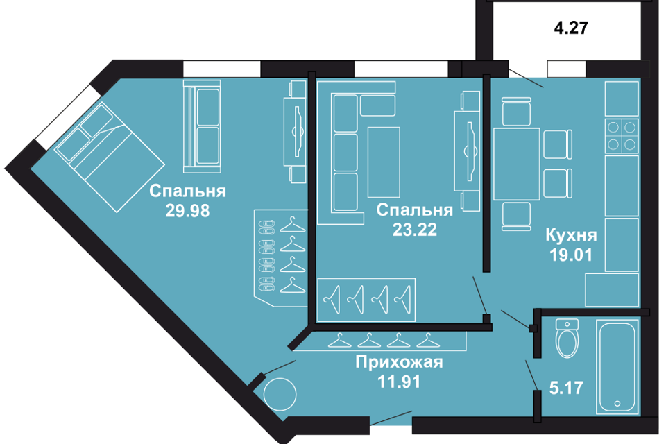 квартира г Кострома б-р Маршала Василевского 11к/1 фото 1