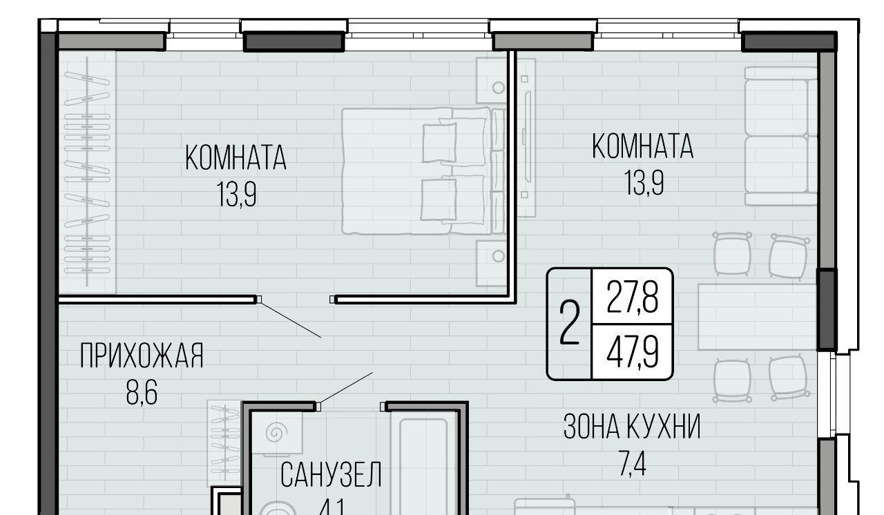 квартира г Ижевск р-н Октябрьский Лайт Хаус жилой комплекс фото 1