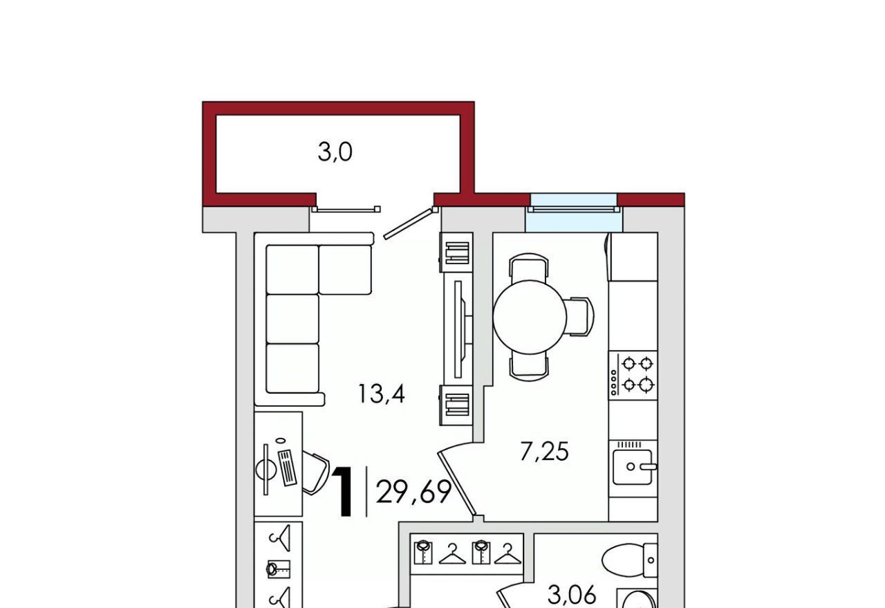 квартира р-н Калининский д Батино ул Сергея Есенина 39 фото 1