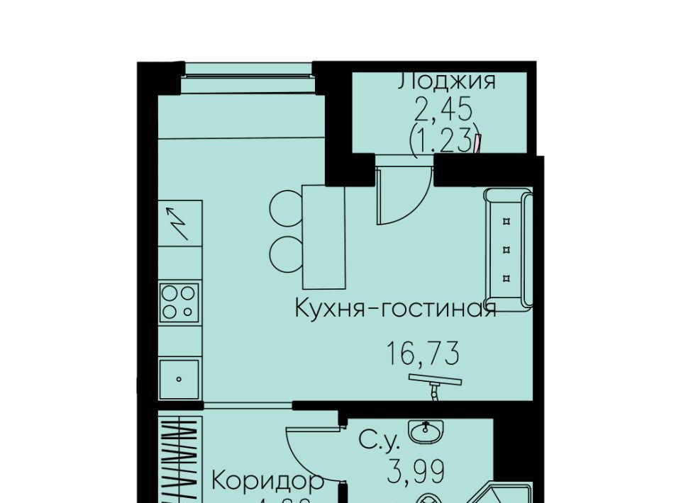 квартира р-н Всеволожский г Кудрово ЖК Айди Кудрово 4 Улица Дыбенко, Заневское городское поселение фото 1