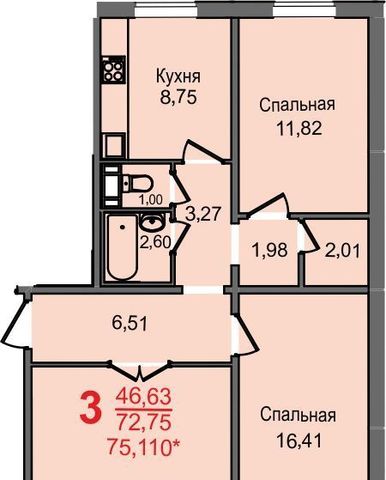 квартира г Челябинск р-н Ленинский ул Новороссийская 9а фото