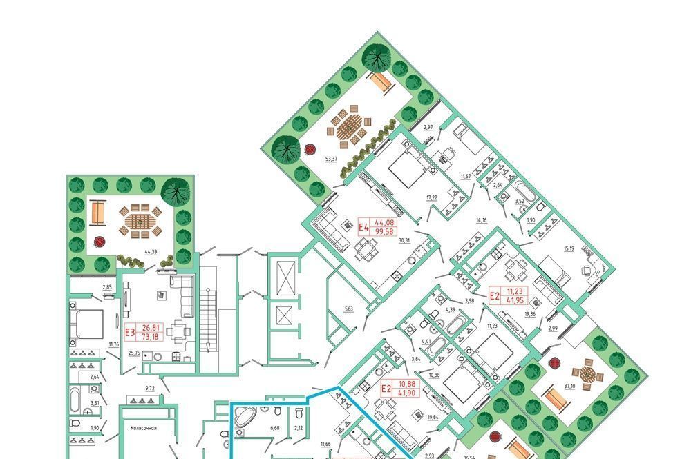 квартира г Рязань р-н Железнодорожный ш Московское 2 фото 2