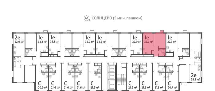 квартира г Москва метро Солнцево район Солнцево ЖК Лучи-2 фото 2