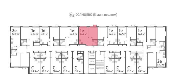 квартира г Москва метро Солнцево район Солнцево ЖК Лучи-2 фото 2