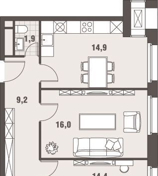 квартира г Москва п Московский д Румянцево ул Инженера Кнорре 7к/5 метро Румянцево фото 2