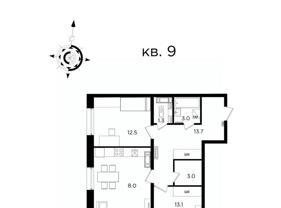 квартира г Хабаровск р-н Индустриальный Строитель фото 1