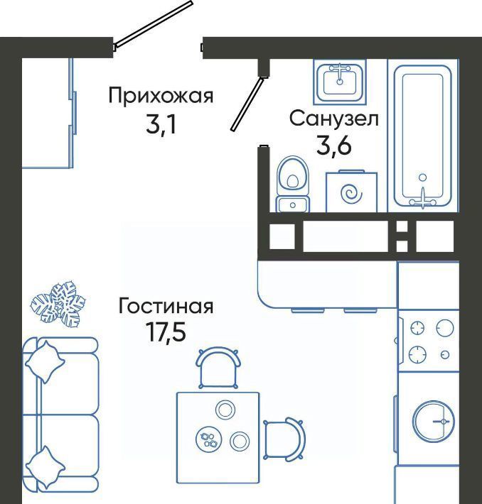 квартира г Новороссийск р-н Центральный ш Мысхакское фото 2