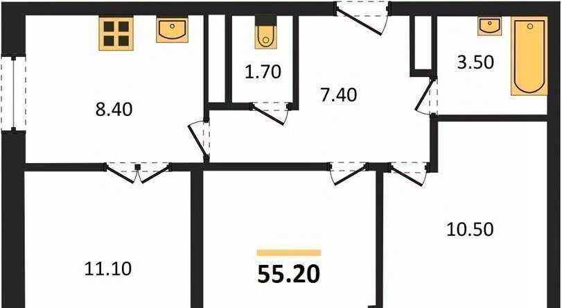 квартира г Краснодар р-н Прикубанский ЖК «Дыхание» фото 1